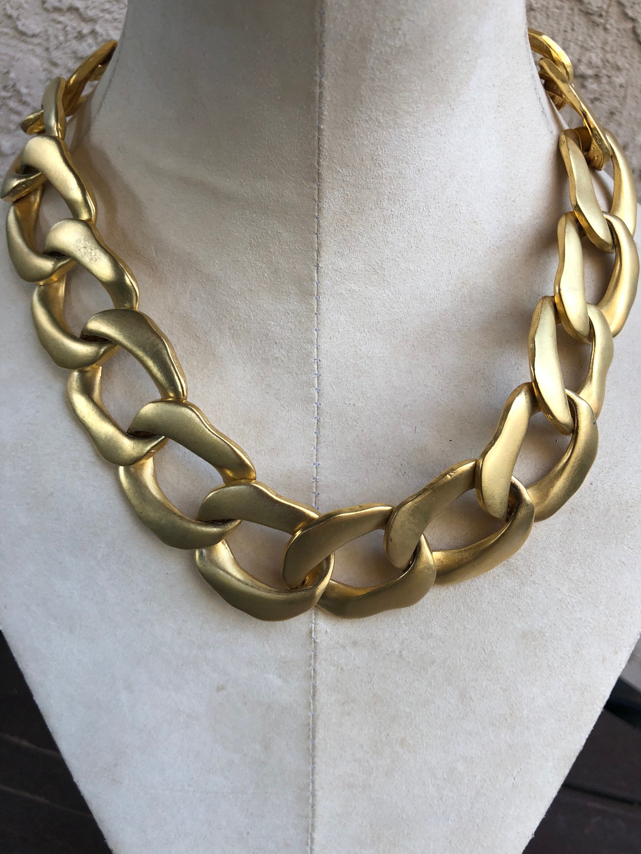 Tancer II Gold Tone Chain Necklace vintage Necklace Gold - Etsy