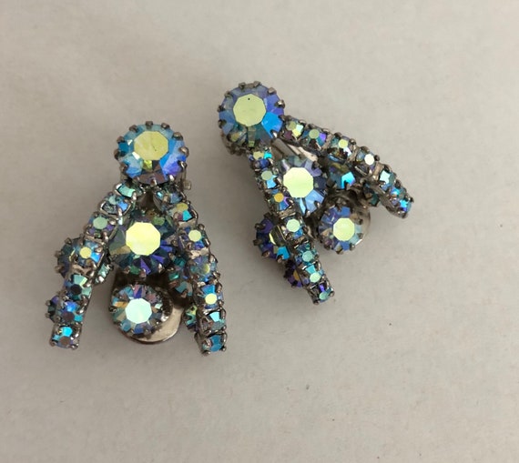 Vintage mid century Fly clip on earrings with Aur… - image 2