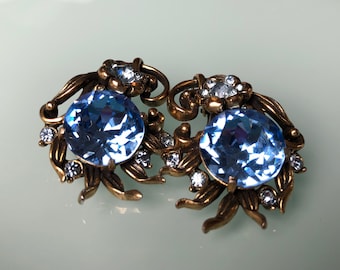 Boucles D'oreilles Vintage AVON En Métal Doré - Pendantes à Clip, Style Rétro - Occasion