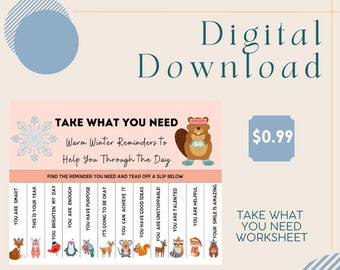 Kindness Tags - Take What You Need (Winter Theme)