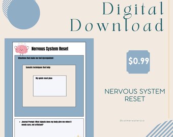 Nervous System Reset - Mental Health Worksheet