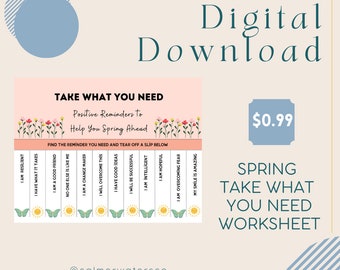 Take What You Need - Spring Kindness Tags