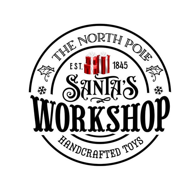 Santa's Workshop -  PNG - sublimation - crafting - dtf