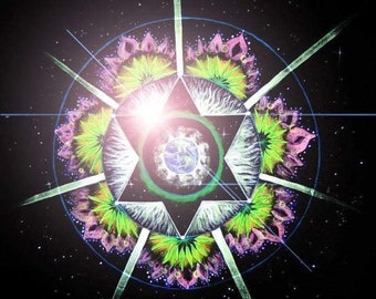 Ascension Earth print from original artwork done in 2005