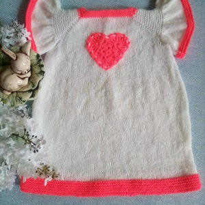 Hand Knit Size 12 Months Baby Dress