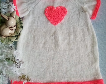 Hand Knit Size 12 Months Baby Dress