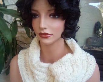 Hand Knit Cabled Cowl/Scarf