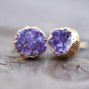 Rohe Amethyst Ohrringe, Rohe Ohrstecker,Amethyst Ohrstecker,Amethyst Schmuck,Roh Kristall Ohrringe,Kristall Ohrstecker,Roh Kristall Schmuck,BOHO