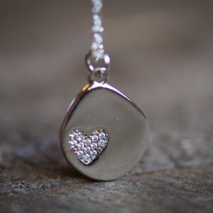 Valentines Necklace,Silver Heart Necklace,Heart necklace,Gift for her,Gift for girlfriend,Gift for wife,Silver Layering Necklace,Silver Drop