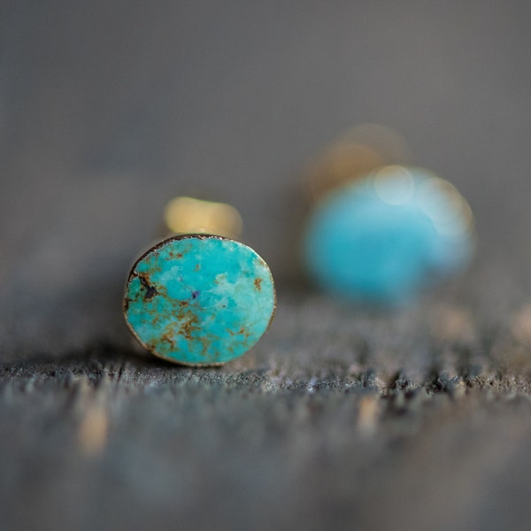 Raw Turquoise Earrings,Raw Blue Earrings,Turquoise Stud Earrings,Blue Turquoise Jewelry,Tiny Stud Earring,Dainty Jewelry,December Birthstone