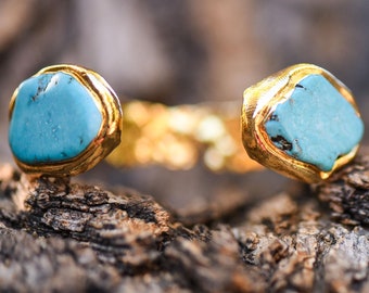 Turquoise Bracelet,Turquoise Cuff Bracelet,Turquoise Gold Stone Bangle,Stone Cuff,Gemstone cuff,Turquoise Bangle Bracelet,Boho Bracelet,BOHO