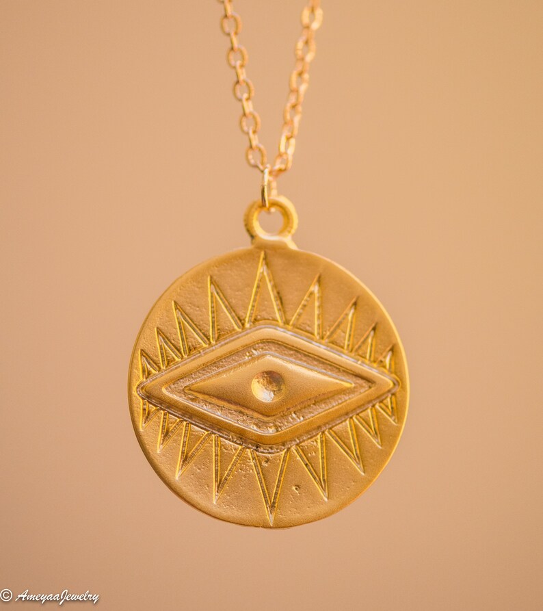 Evil Eye Necklace Gold Evil Eye Necklace Evil Eye Jewelry Etsy