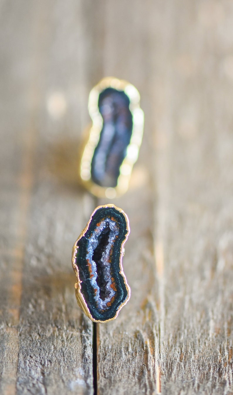 Geode Earrings,geode Stud Earrings,rough Geode Earrings,raw Geode ...