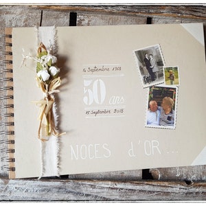 Guest book for chic Golden Wedding