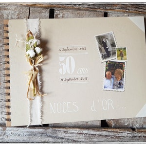 Livre d'or pour Noces d'Or chic image 1