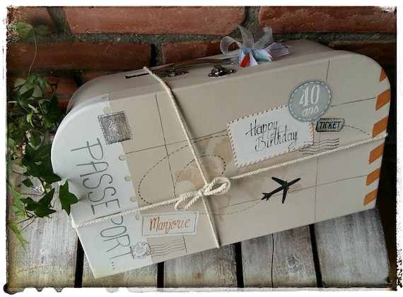 Valise Cagnotte Anniversaire 40 Ans Grand Modele Coloris Etsy Valise Cagnotte Anniversaire 40 Ans Grand Modele Coloris Etsy
