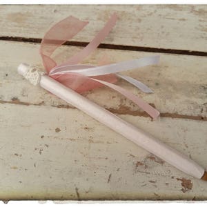 Stylo pour Livre d'Or, Rose pastel, fait main, personnalisable image 1