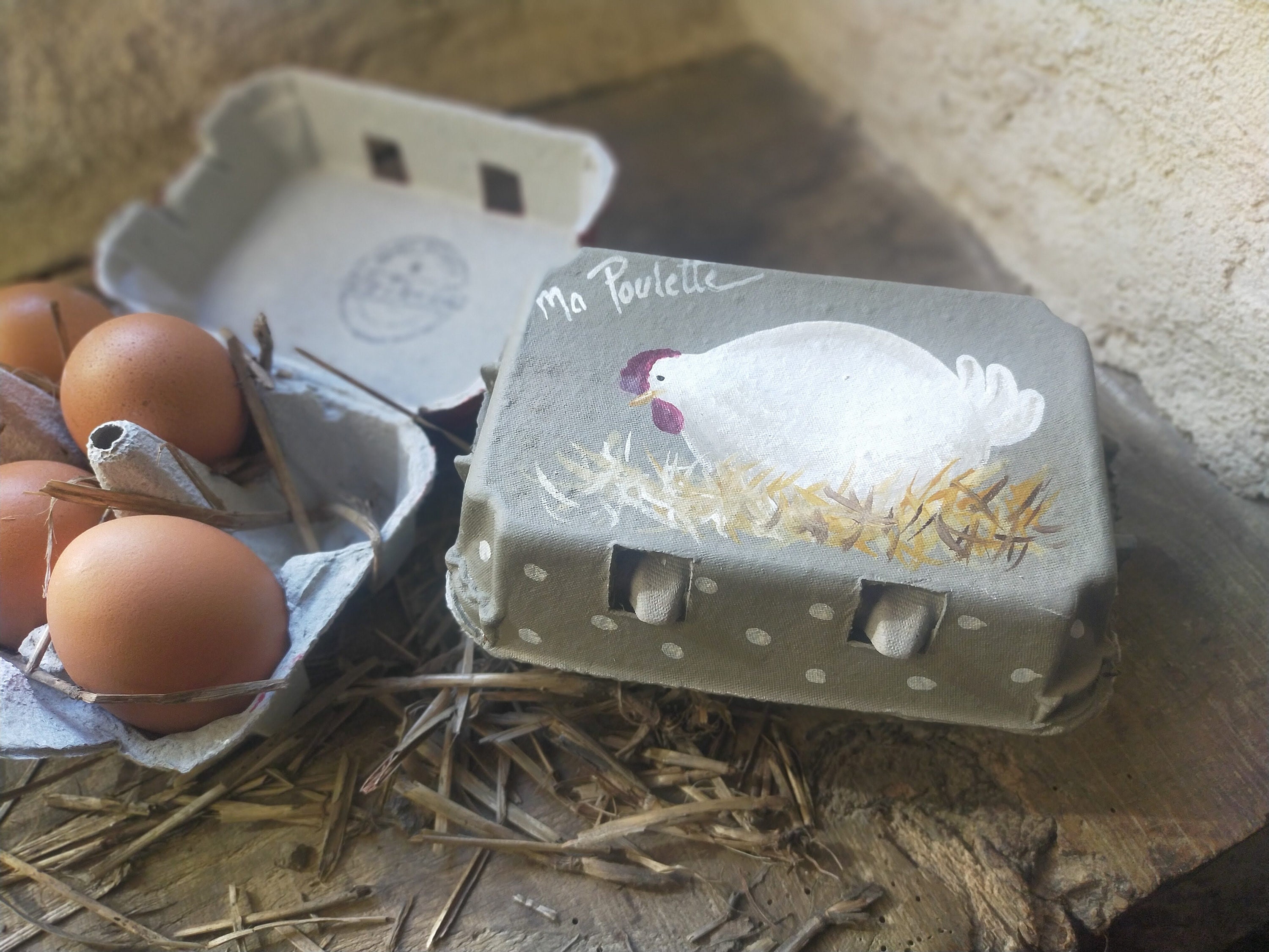 La Petite Boite à Oeufs en Carton, Modèle Ma Poule