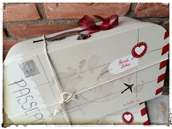 Ensemble Anniversaire Urne Valise Voyage Modele Etsy Australia