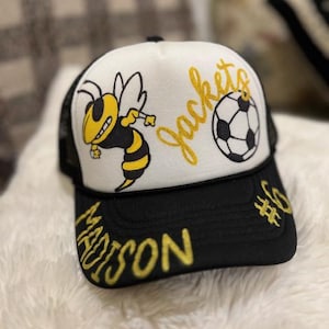 hand painted trucker hat