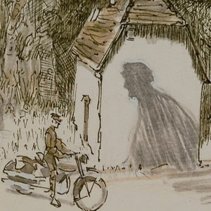 T.E LAWRENCE lascia Clouds Hill per l'ultima volta tariffa arte originale unica Lawrence d'Arabia