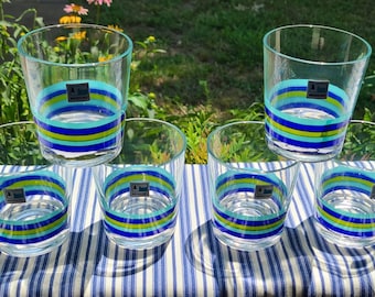 RAVENCROFT LOWBALL Set of 6 Lowball Old Fashioned Whisky Glasses With Heavy Bottoms New Old StockMan Cave On The Rocks Circa 1960's Barware