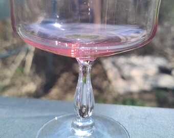 NORITAKE RAINBOW PINK crystal set of 8 champage/tall sherbet