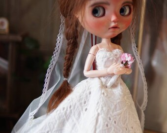 Marry Me Wedding Dress Set for Blythe Doll