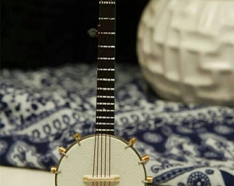 1//12TH SCALE DOLLS HOUSE BANJO WITH CASE