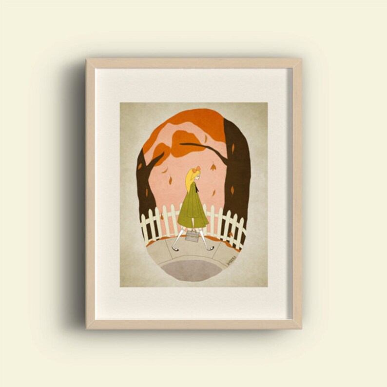 Autumn Stroll Art Print