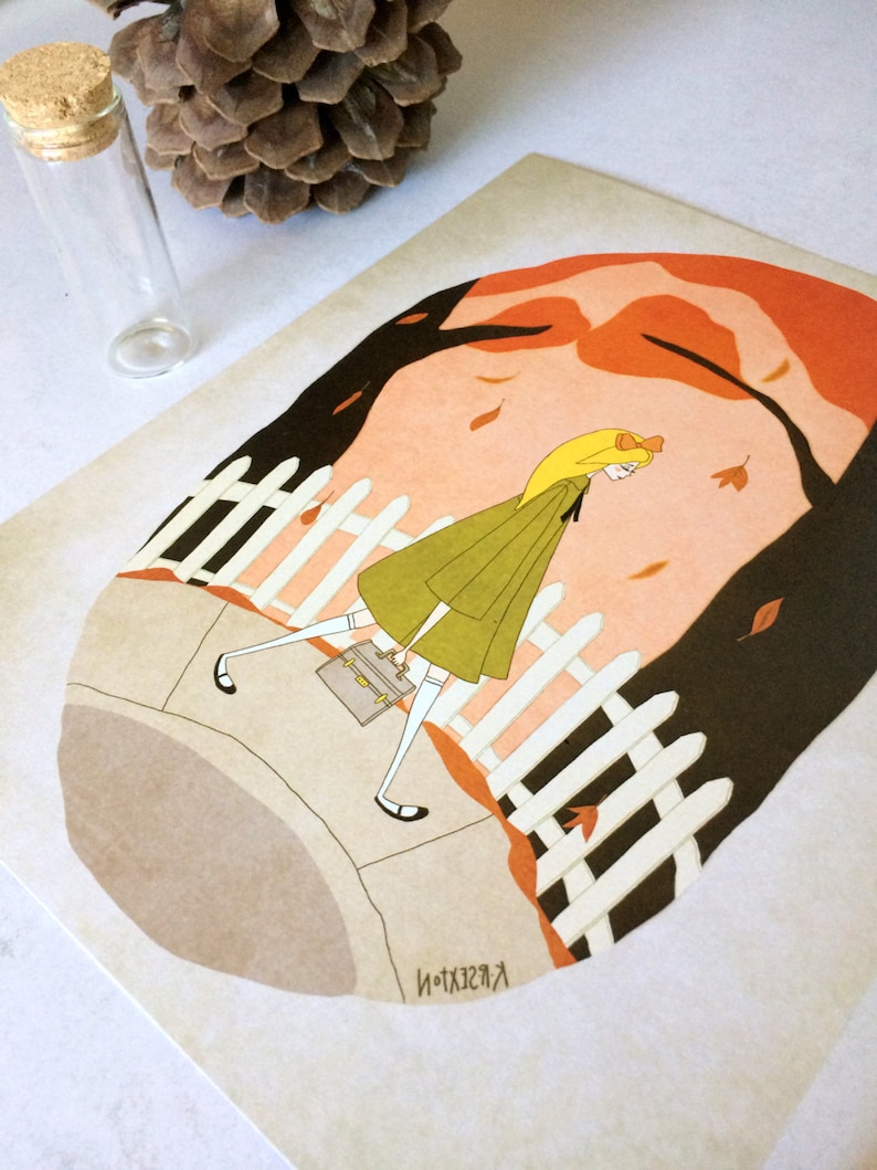 Autumn Stroll Art Print