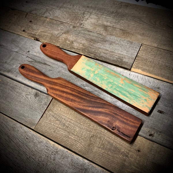 Premium Exotic Wood Leather Strop