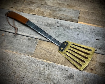 Hand Forged Brass & Steel BBQ Flipper