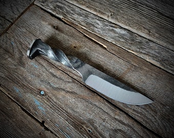 Hand Forged Drop Point Railroad Spike Knife