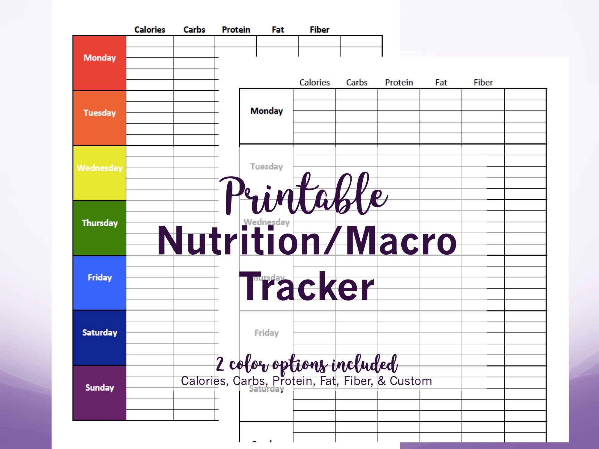 printable calorie tracker