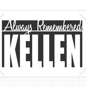 Immer erinnert Karte Personalisierte Memory Card Benutzerdefinierte Name Card Metallic Papercut