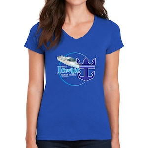 Women&#39;s VNeck We&#39;re Iconic Royal Blue TShirt