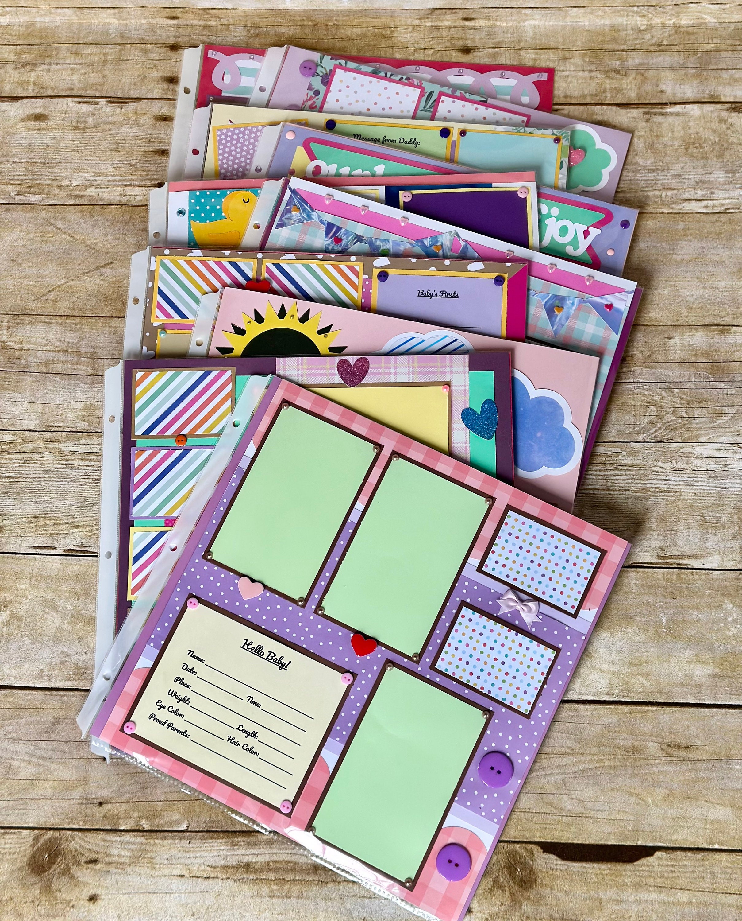 12x12 Baby Girl Scrapbook Album Etsy