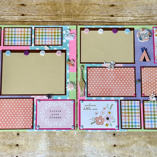 12x12 Baby Girl Scrapbook Pages