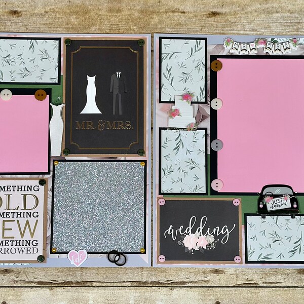 12x12 Wedding Scrapbook Pages