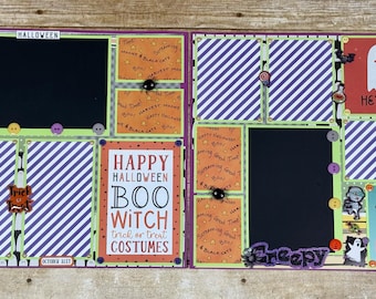 12x12 Halloween Scrapbook Pages