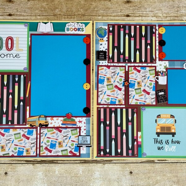 12x12 School Scrapbook Pages