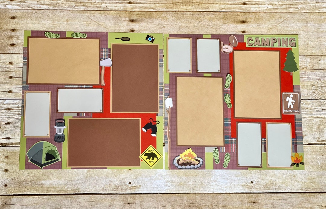 12x12 Camping Scrapbook Pages Etsy