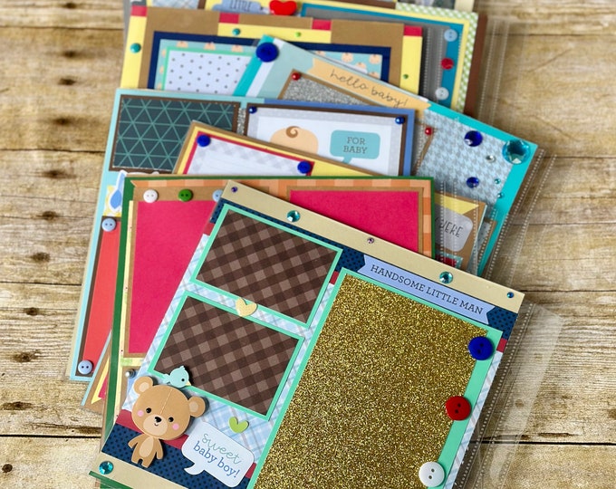 8x8 Baby Boy Scrapbook Album Etsy