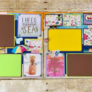12x12 Beach Vacation Scrapbook Pages
