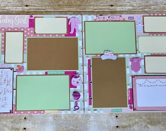 12x12 Baby Girl Scrapbook Pages