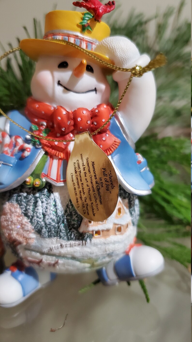 Ashton Drake Galleries Full of Joy Heirloom Snowman Ornament Etsy