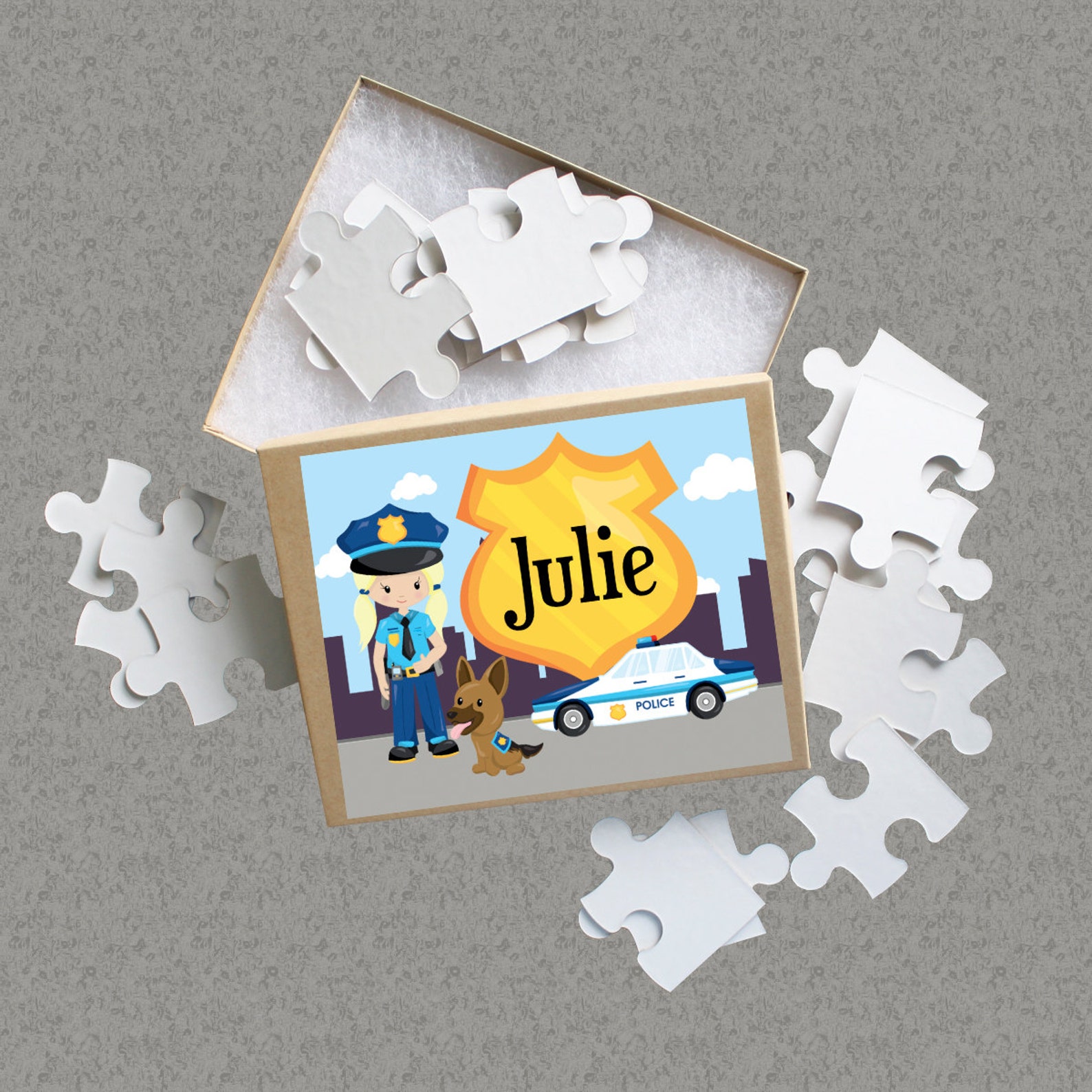 Kids Police Puzzle Big City Police Car K9 Police Girl Etsy Canada