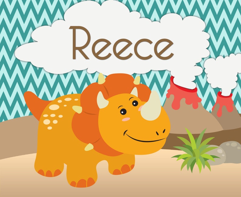 You Pick Dino Kids Name Gift Personalized Dinosaur Puzzle Volocano Jurassic Dinosaur Personalized Puzzle Orange Dino Puzzle