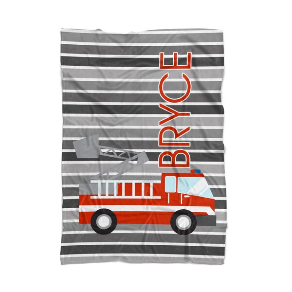 Fire Truck Blanket Etsy